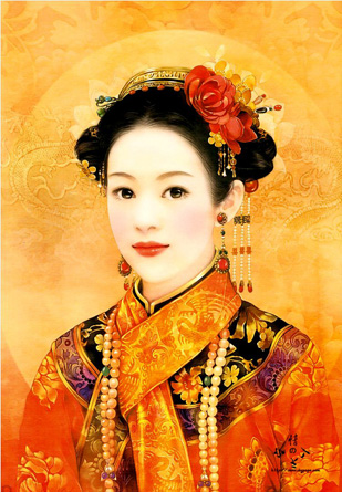 搖曳生姿的滿族風情:女子旗裝