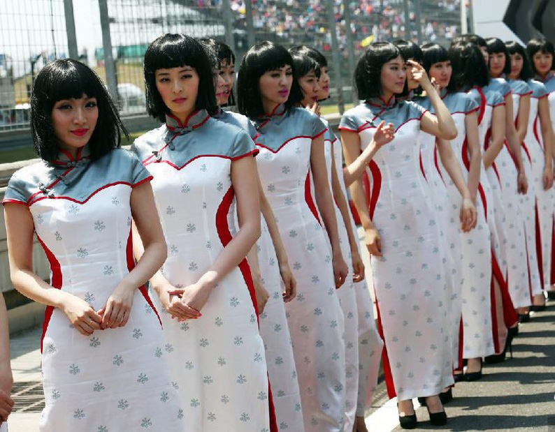 F1中國(guó)大獎(jiǎng)賽禮儀小姐旗袍秀