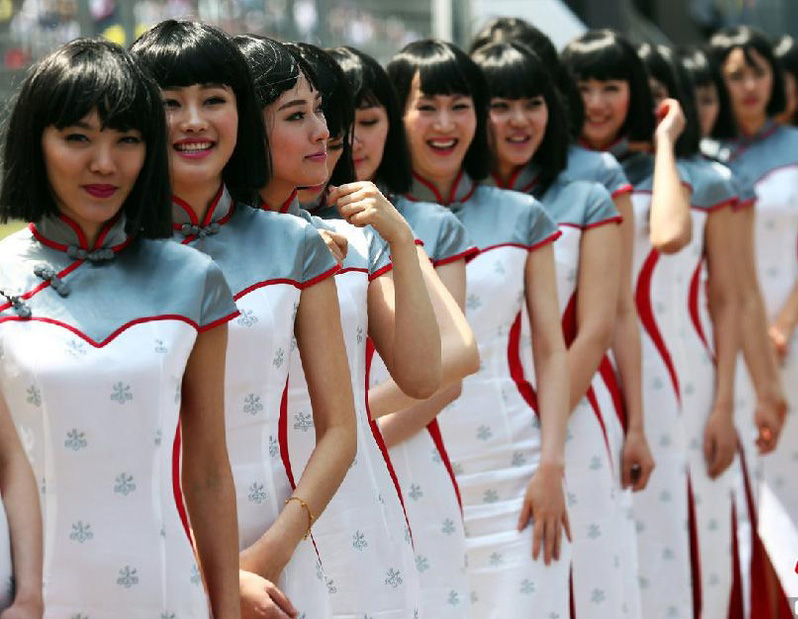 F1中國(guó)大獎(jiǎng)賽禮儀小姐旗袍秀