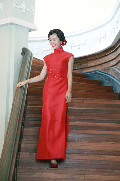 《像火花像蝴蝶》江一燕胡軍旗袍婚照
